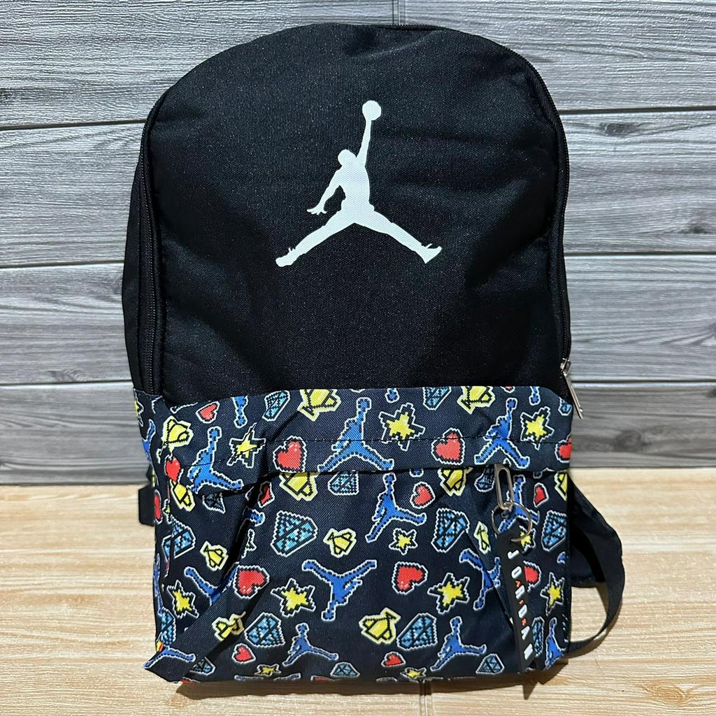 TAS RANSEL AIR JORDAN DOODLE ART ORIGINAL BLACK MINI BACKPACK / TAS RANSEL MINI PRIA WANITA / TAS RA