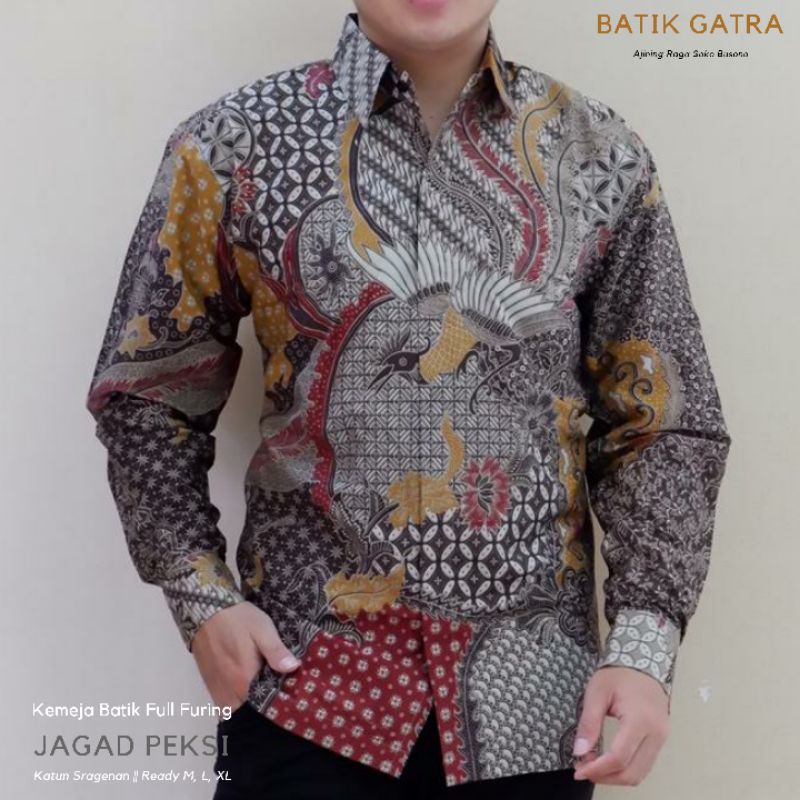 Batik Pria Lengan Panjang Jagad Peksi Full Furing