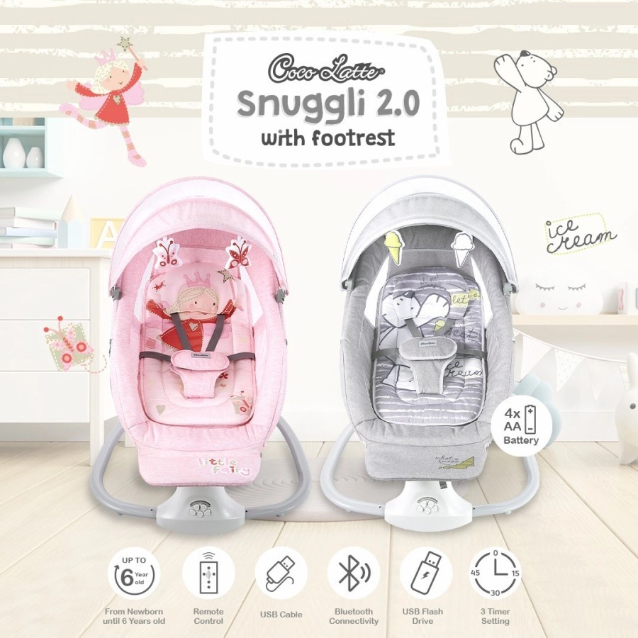 Makassar ! Cocolatte Snuggli 2.0 Premier Tom &amp; Jerry Swing Ayunan Bayi Elektrik / Bouncer Swing