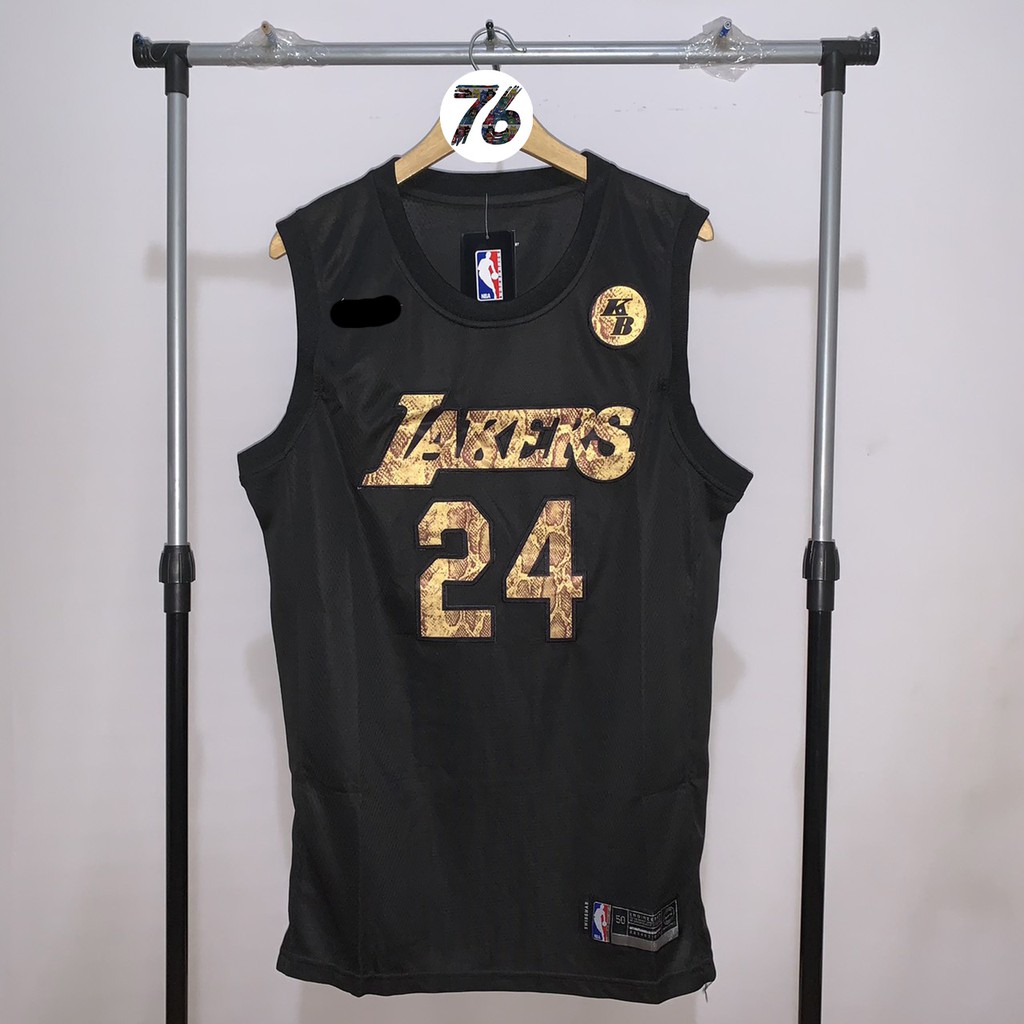 Kobe Bryant Los Angeles LA Lakers HITAM Jersey Basket Swingman NBA Baju Kostum Tshirt T-Shirt Kaos
