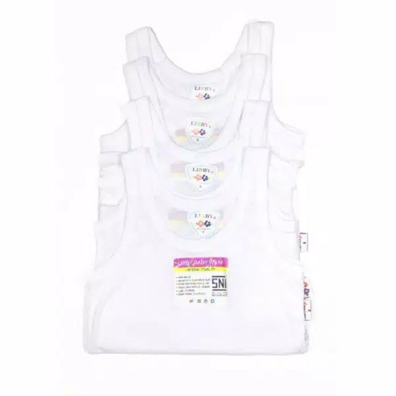 Libby Singlet Dalam Bayi Polos Putih & Polos Warna / Libby Singlet Anak