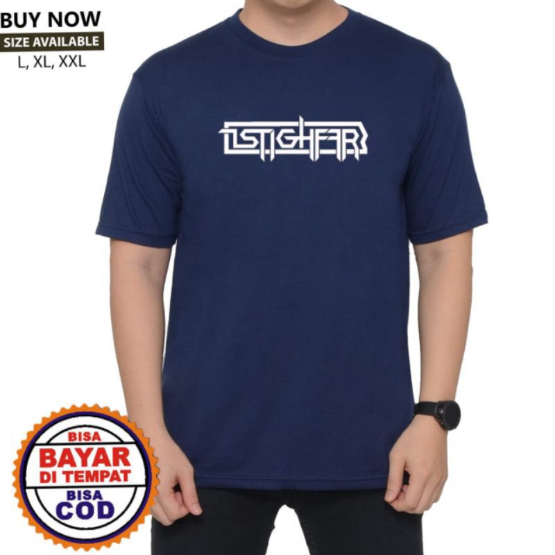 kaos pria / kaos dakwah islami istighfar.-1