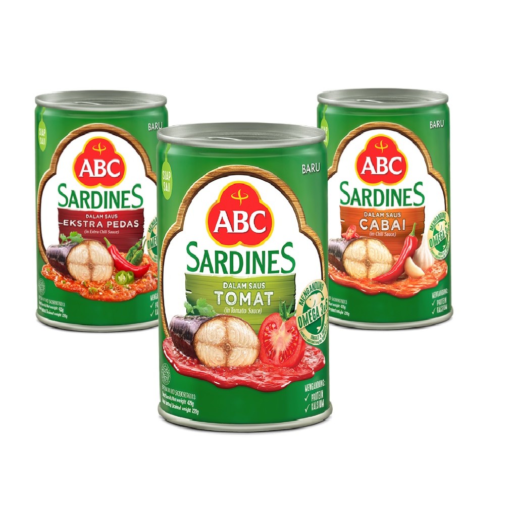 

ABC Sardines Saus Tomat | Cabai | Ekstra Pedas 425gr