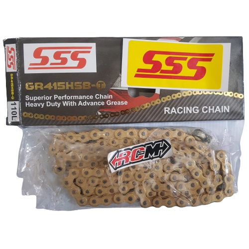 RANTAI SSS CHAIN GOLD EMAS GR415HSBT-110L 415HSBX110L 415HSB X 110 L JAMINAN ORIGINAL SSS PARTS