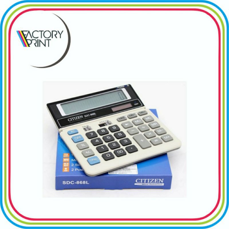 

KALKULATOR CITIZEN TYPE SDC 868 L 12 DIGIT GEDE