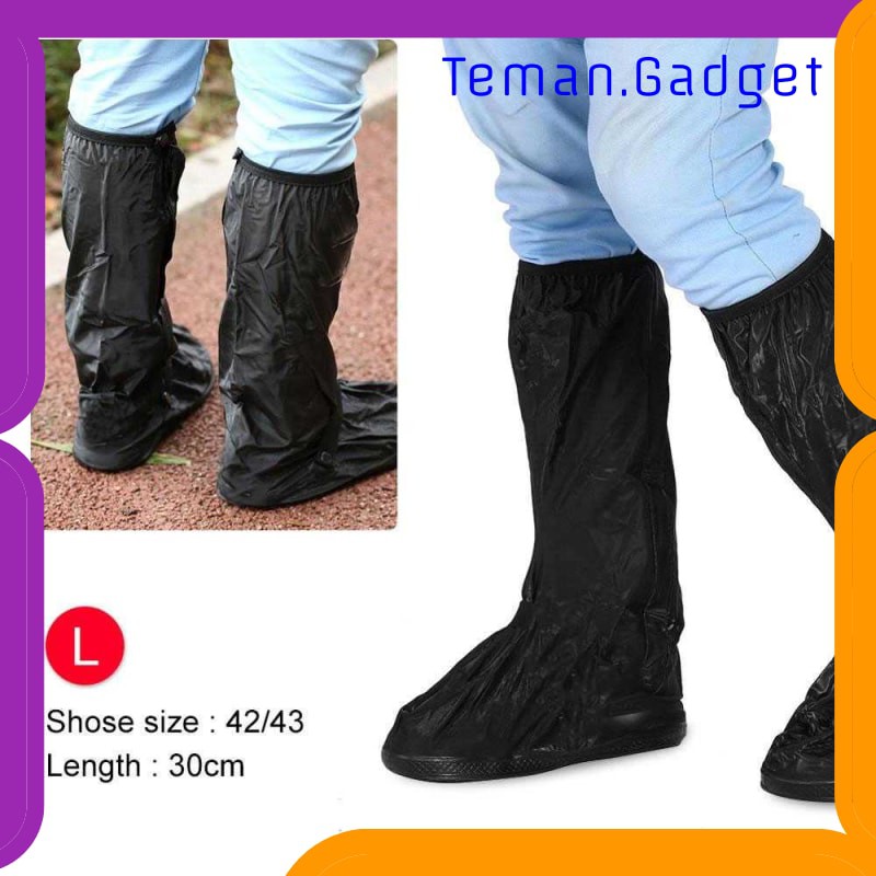 TG-FC013 Qiilu Rain Cover Hujan Sepatu dengan Reflektor Cahaya Size L - JY-819