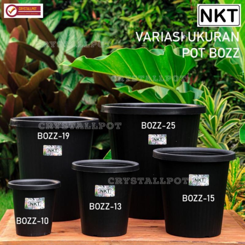 pot bunga tanaman tinggi NKT BOZZ 19 HITAM - NKT BOZZ 19 HITAM