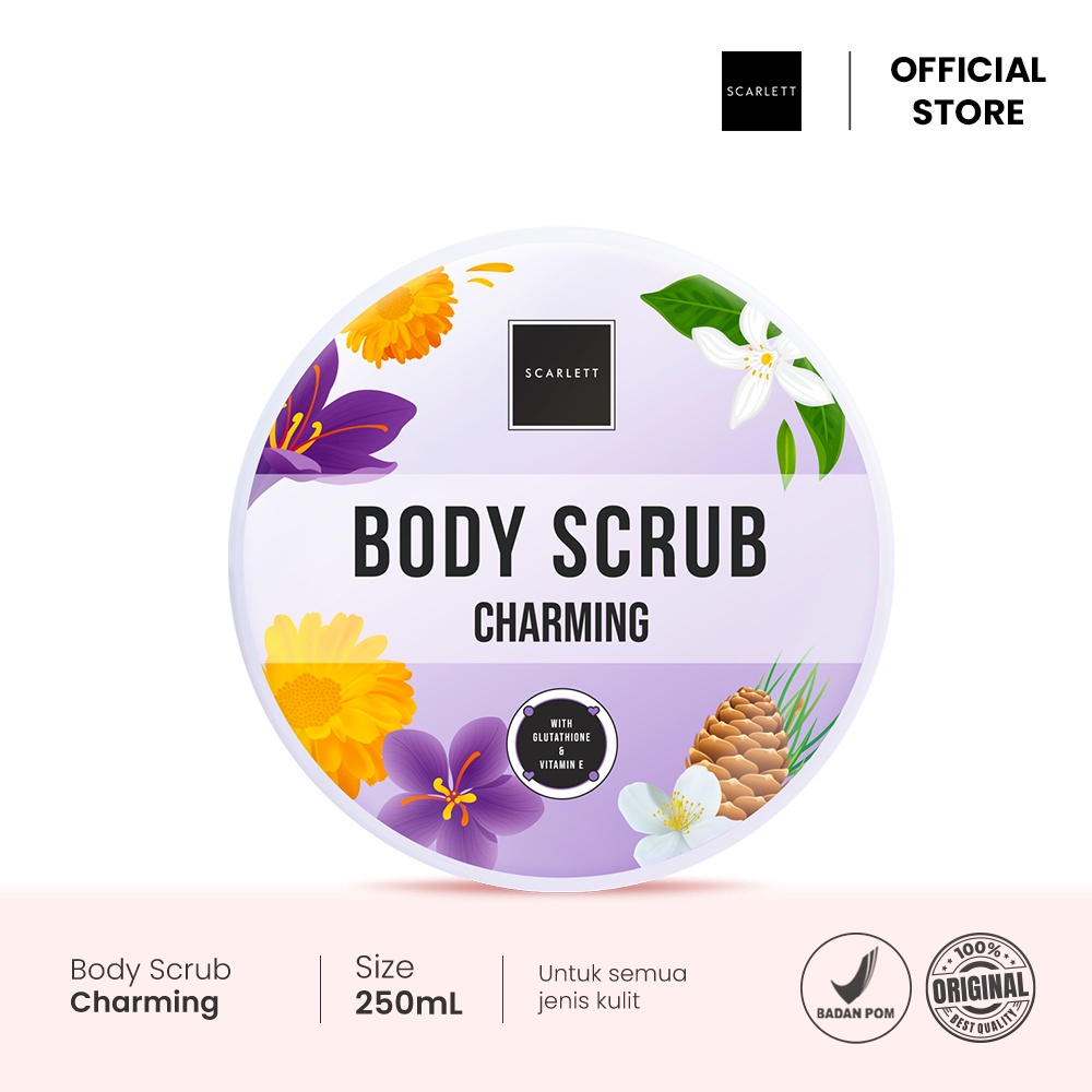 Scarlett Whitening Body Scrub Charming 250ML