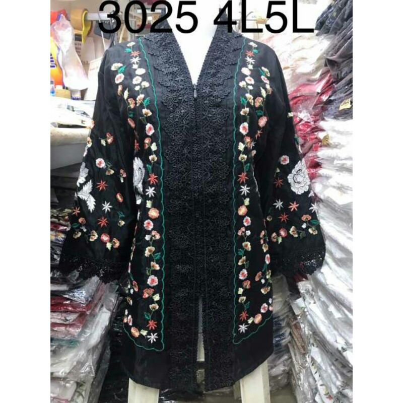 Kebaya Alexuez Kebaya Bordir Organdi Bahan Katun Linen Size Jumbo 3025