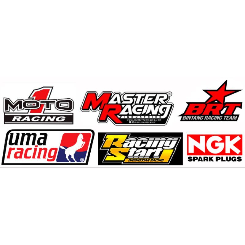 sticker pack stiker racing master ngk uma moto1 brt start racing