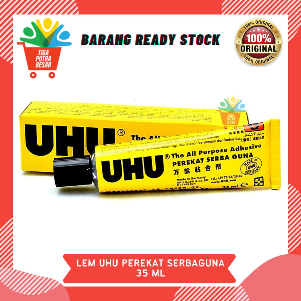 LEM UHU ALL PURPOSE ADHESIVE PEREKAT KUAT SERBAGUNA ISI 35 ML