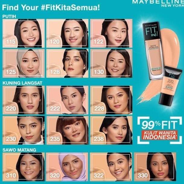 Promo Maybelline Fit Me Matte Poreless Foundation Tube 18Ml - 130 Terlaris