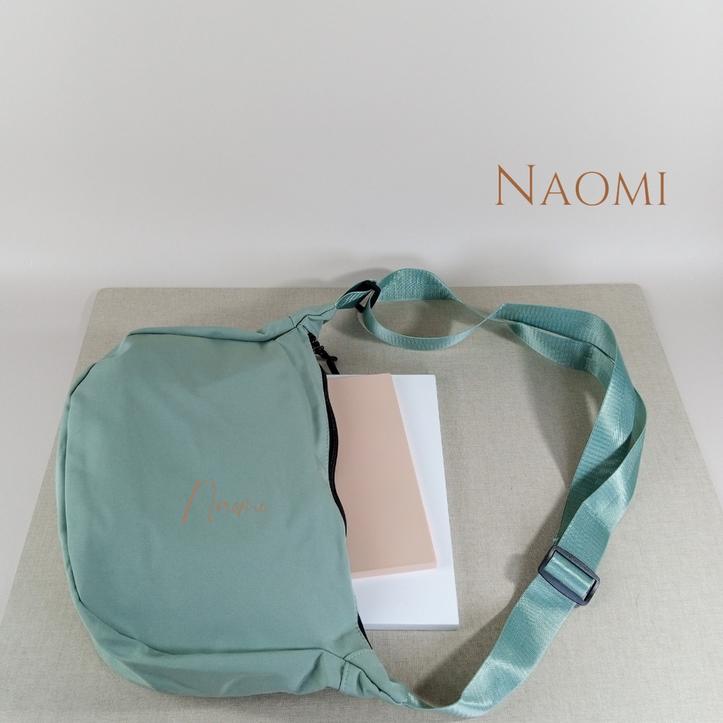 NAOMI - Sling Bag Impor Amoura - Tas Wanita - Tas Fashion Wanita - Tas Canvas - Tas Selempang - tas kain katun -  tas besar - tas santai - Tas Wanita