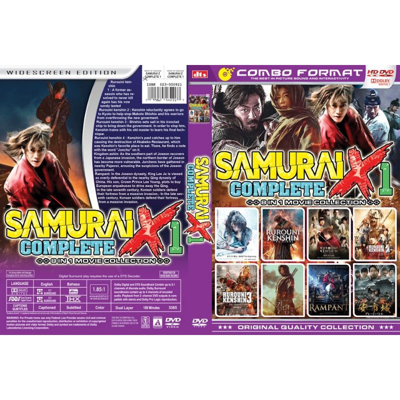 kaset film koleksi samurai X1 complete