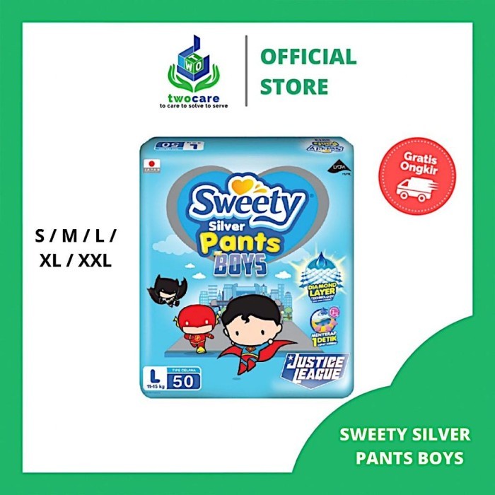 Sweety Silver Pants Boys M 60 - Popok Anak