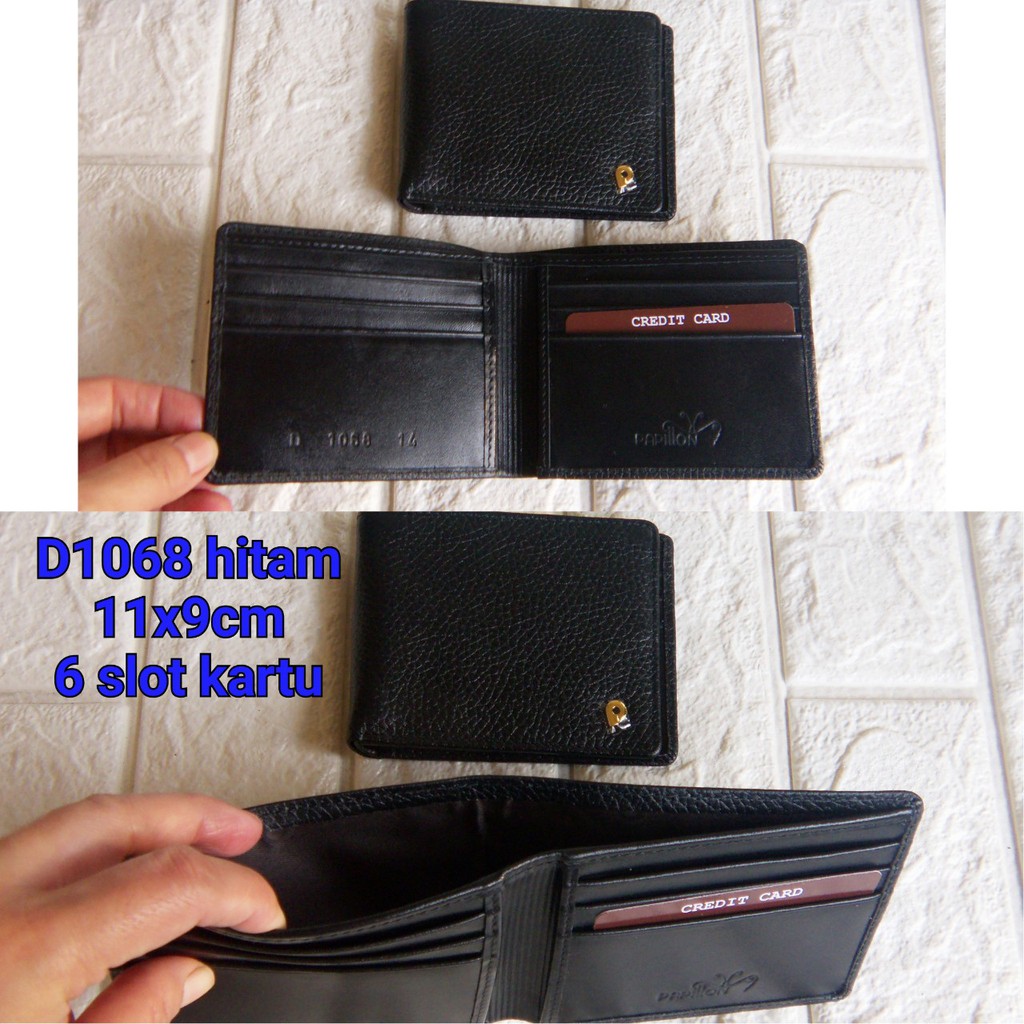 Dompet Papillon Original D1068 Hitam Cowok Pria