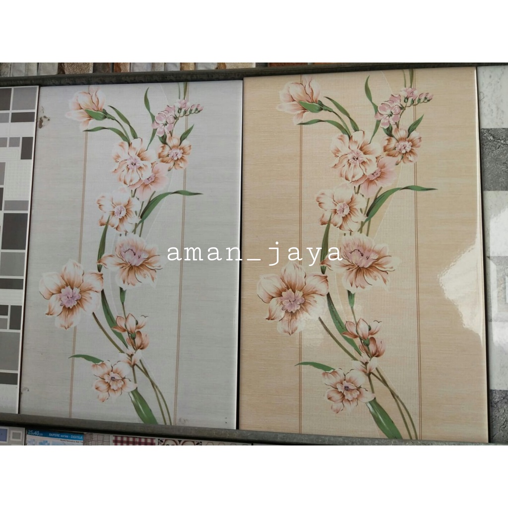 KERAMIK DINDING MOTIF / ACCURA CARINA ART 25X40 MOTIF BUNGA