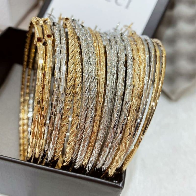 Anting gipsi import 8cm Bahan tebal silver925