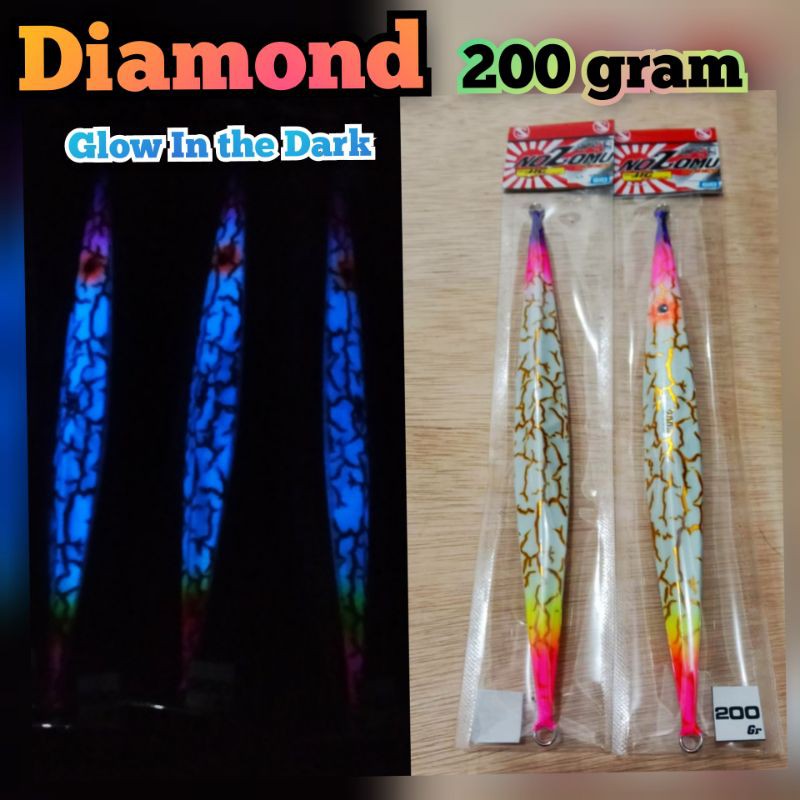 Metal Jig 200 gram Diamond GID BIRU