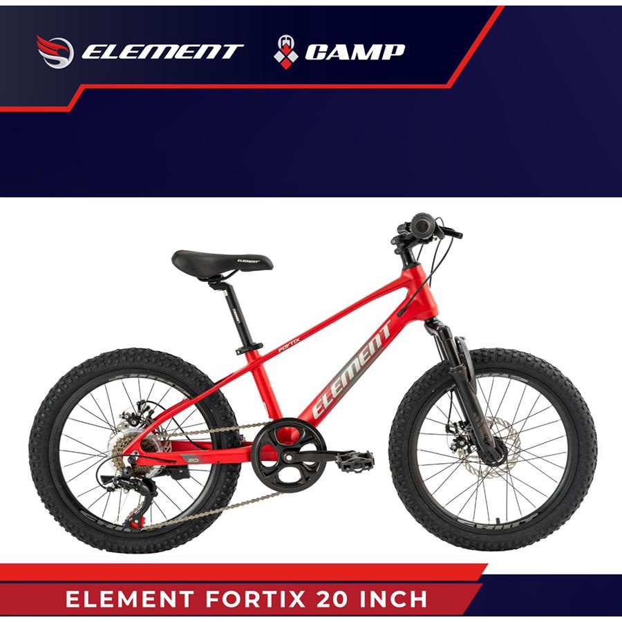 Sepeda Gunung Element MTB 20 Inch Fortix New Mountain Garansi SNI-Red