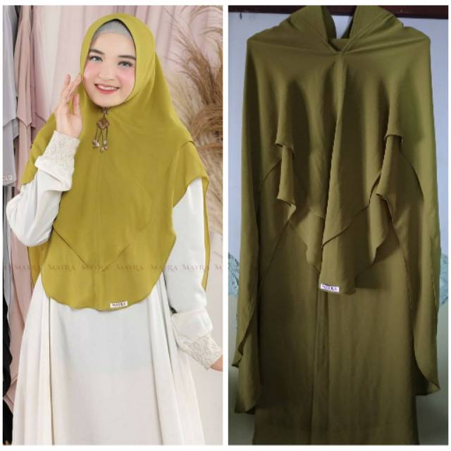 (BARU) Jilbab / Khimar Mayra Syar'i Bahan Ceruty Babydoll