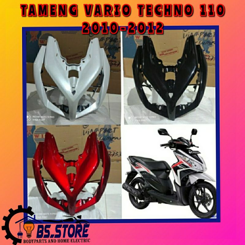 TAMENG PANEL DEPAN HONDA VARIO TECHNO 110 2010 2011 2012 HITAM, MERAH MAROON, PUTIH | PANEL DEPAN HONDA VARIO TECHNO 110 2010-2012 | MERK WIN