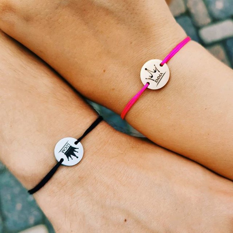 Gelang Tangan Tali Merah Adjustable Aksen Tulisan Make A Wish Love Bahan Stainless Steel