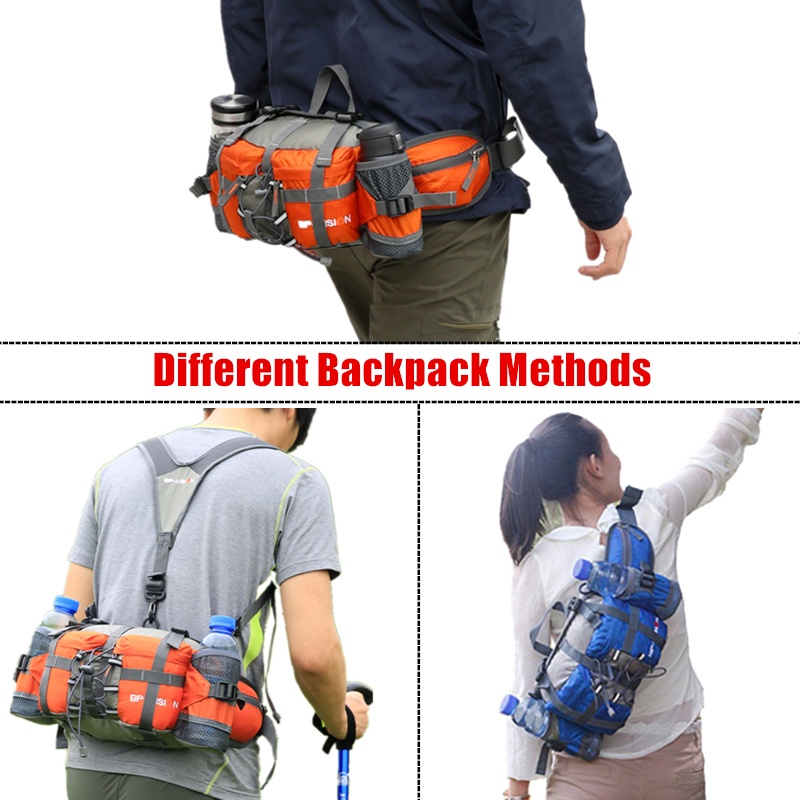 SmallLee Olahraga Luar Ruangan Tas Pinggang Hiking Bersepeda Climbing Ransel Sepeda Pack Botol Air Lari