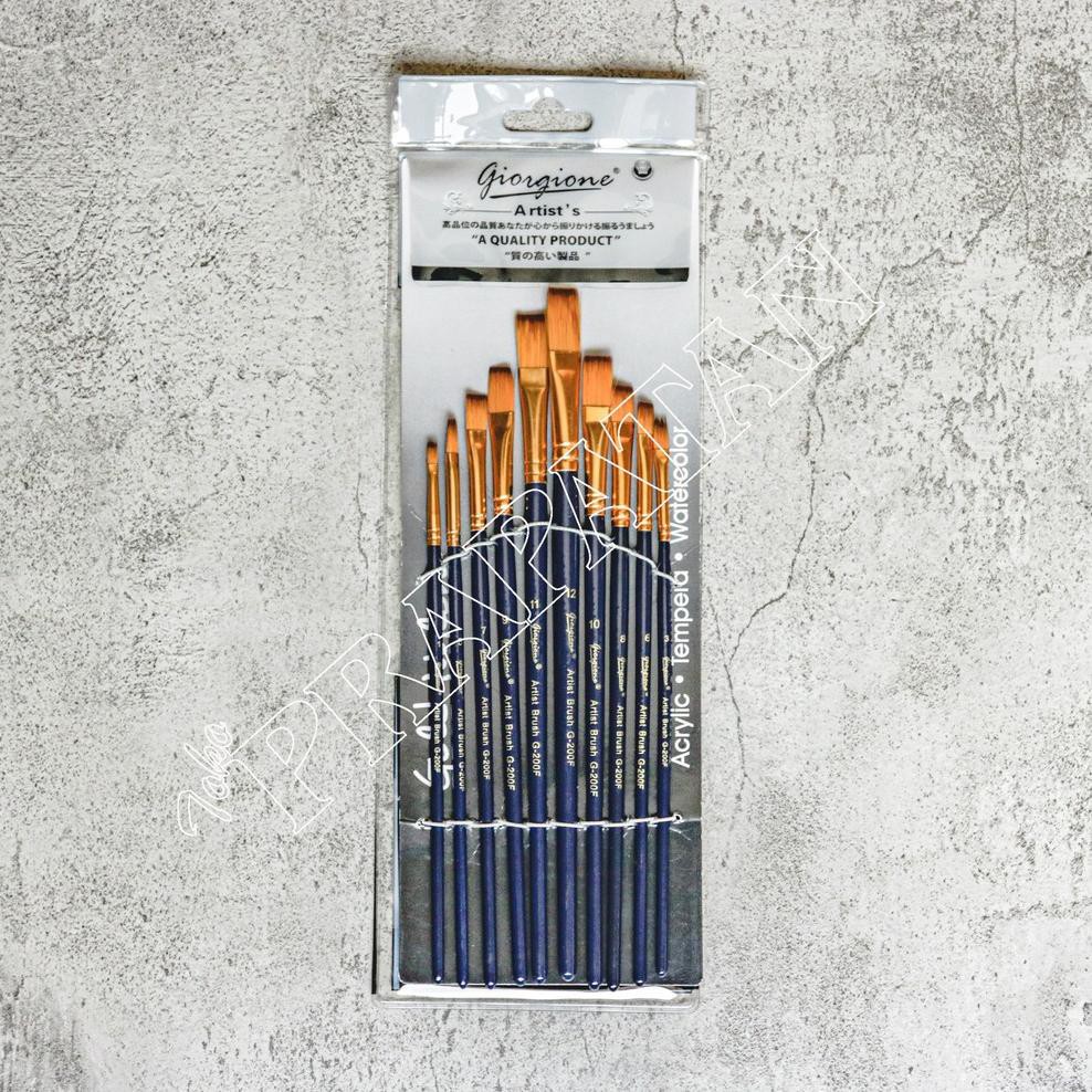 

Yj2Code Kuas Lukis Giorgione Round / Flat Brush Set G-220F / G-200R / G-5400R(Kekinian)Y7R5