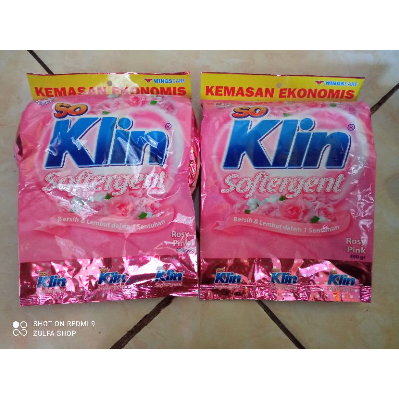 Soklin Softergent Kamasan Ekonomis 490gr/Sabun cuci Detergen Bubuk