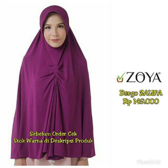 Bergo SYARI Jilbab Hijab Kerudung Instan ZALIFA ZOYA Original