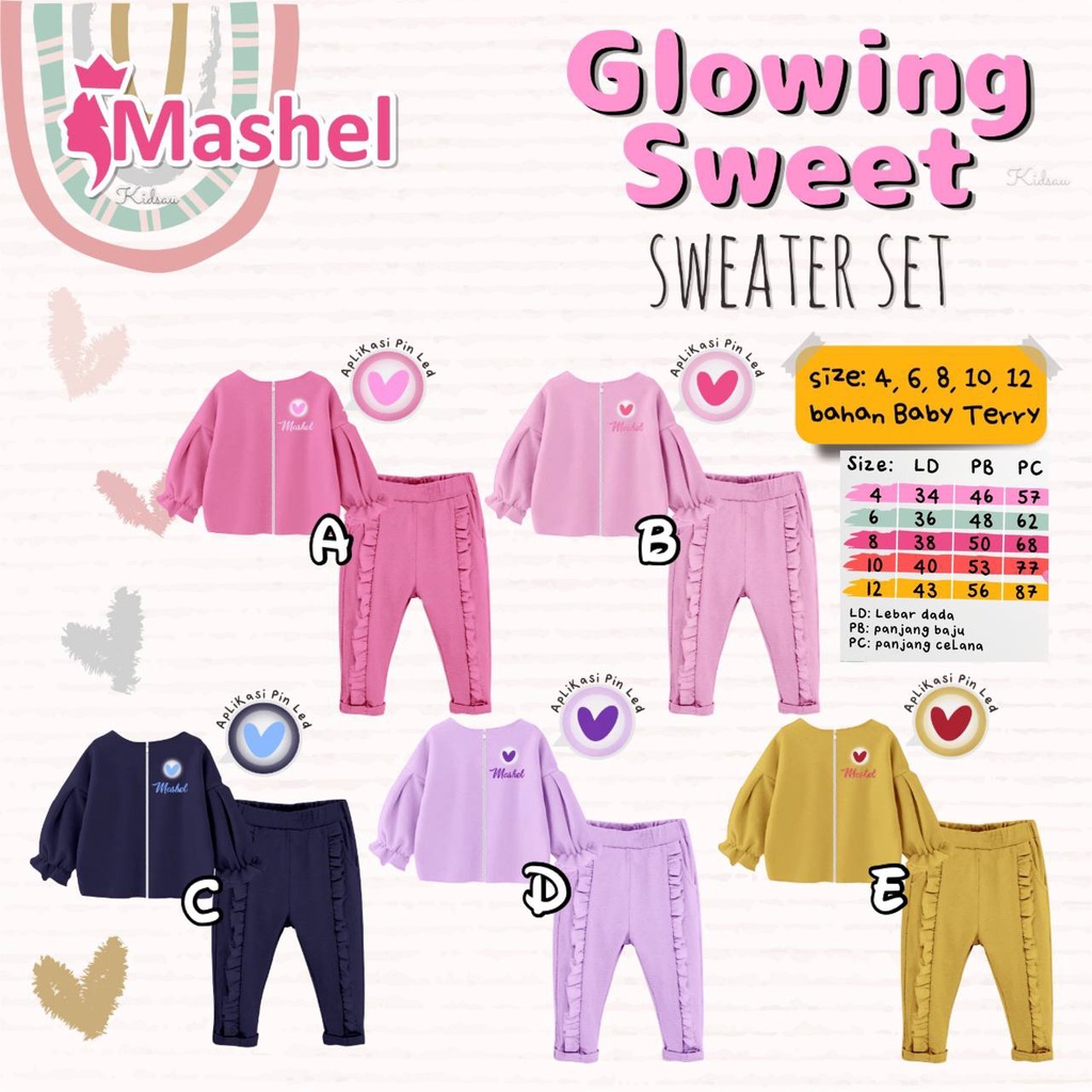 Setelan anak Glowing sweet sweater set By Mashel