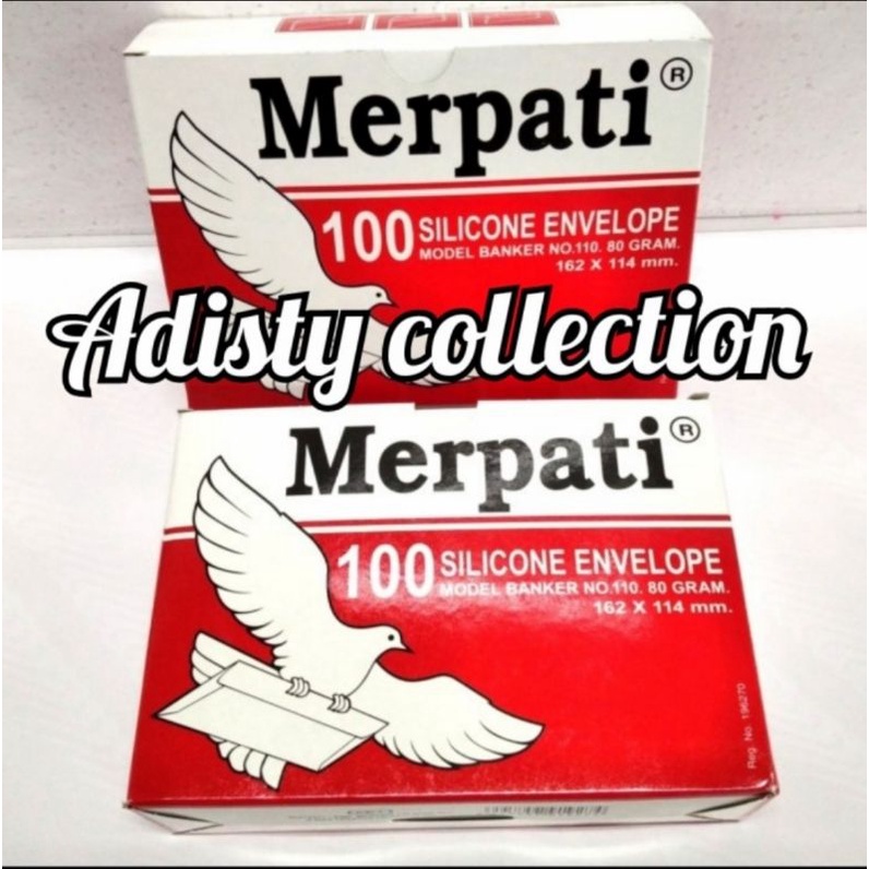 

Amplop Putih 110 Merpati /pack isi 100 lembar