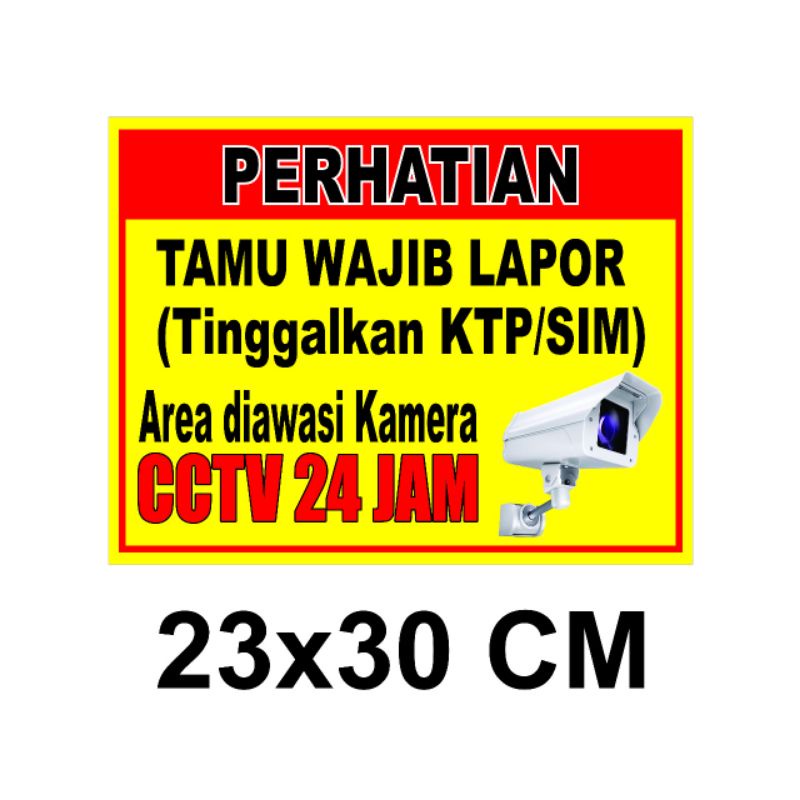 

STIKER PERHATIAN CCTV 23X30CM