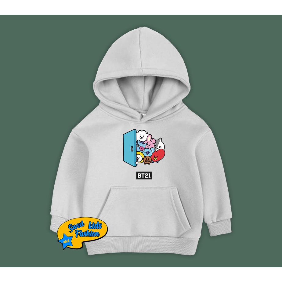 Jaket Hoodie Anak BTS BT21 Hoodie Sweater Anak BT21 BTS Character