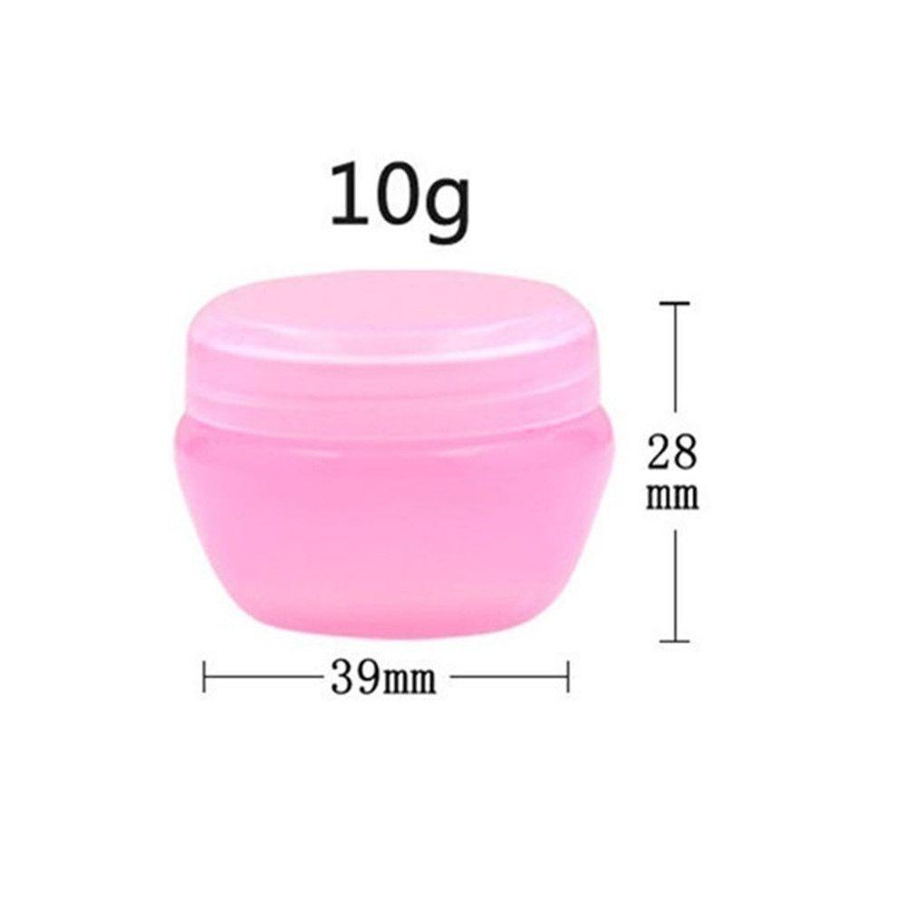 Solighter 5Pcs/lot 10g Pot Krim Wajah Portable Tempat Kosmetik Tutup Dalam Wadah Kosong