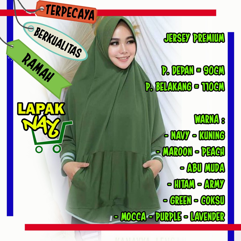 jilbab hijab kerudung khimar syarI instan terbaru kanaya lengan N10