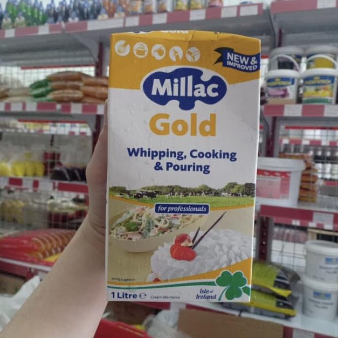

(BISA COD) Millac cream 1 liter L whipping cooking heavy dairy roselle gold BERGARANSI Kode 1433