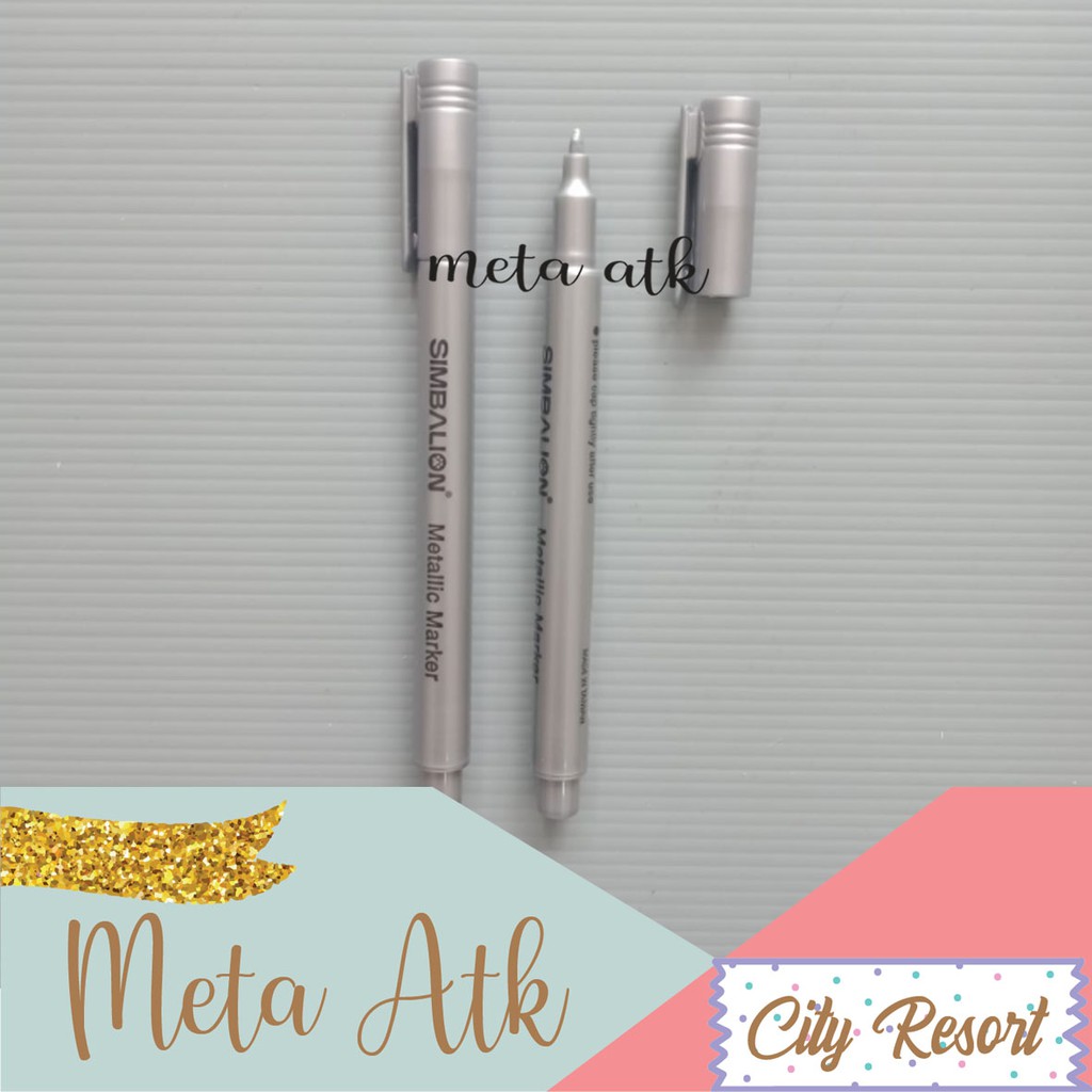

Spidol Metalik Simbalion Metallic Marker Silver