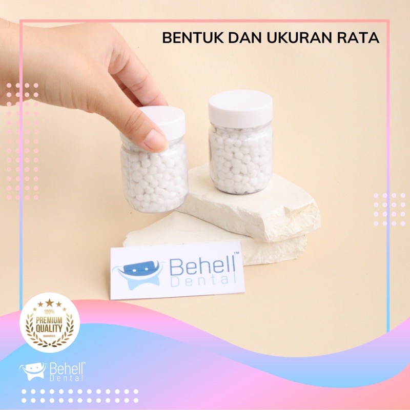DENTAL COTTON PALLET KAPAS TAMBAL GIGI BERLUBANG - KAPAS ORTHO PELLET  PALET PELET . KAPAS   TAMBALAN PENAMBAL GIGI BOLONG ROLL KECIL COTON - BEHELLDENTAL