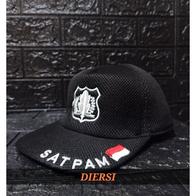 TOPI DOUBLE MESH BORDIR SATPAM /TOPI SATPAM /TOPI SECURITY