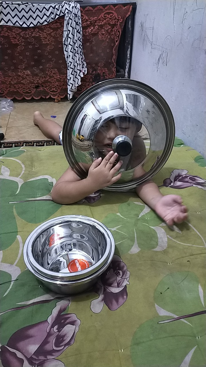 Nampan Baki Stainless Steel Tebal 36x27x4.8cm Kuat Food Tray