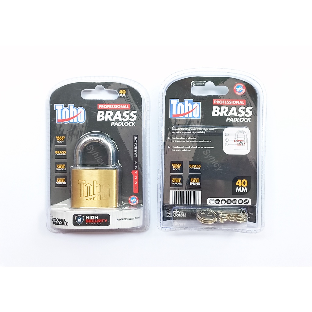 Gembok Kuningan Toho / Brass Padlock Toho 40 mm