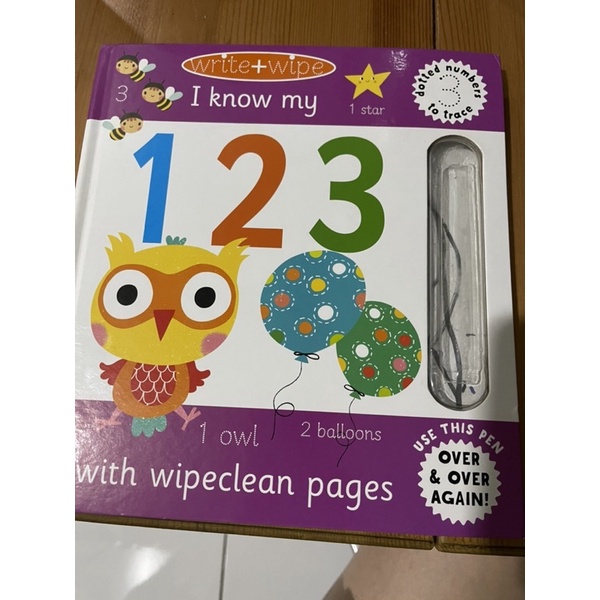 PRELOVED Write wipe i know my wipeclean 123 buku bekas second