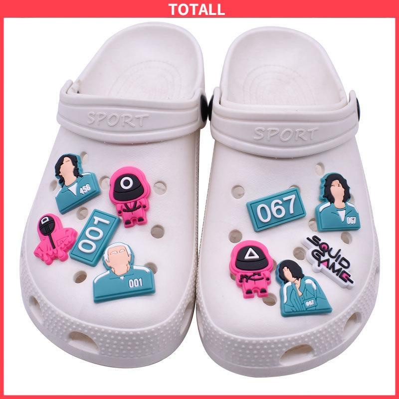 COD Squid Game Crocs Jibbitz Pesona Sepatu untuk Crocs Aksesoris Shoe Gesper Crocs Pin  sandal Lubang Sepatu decorate accessories-Totall