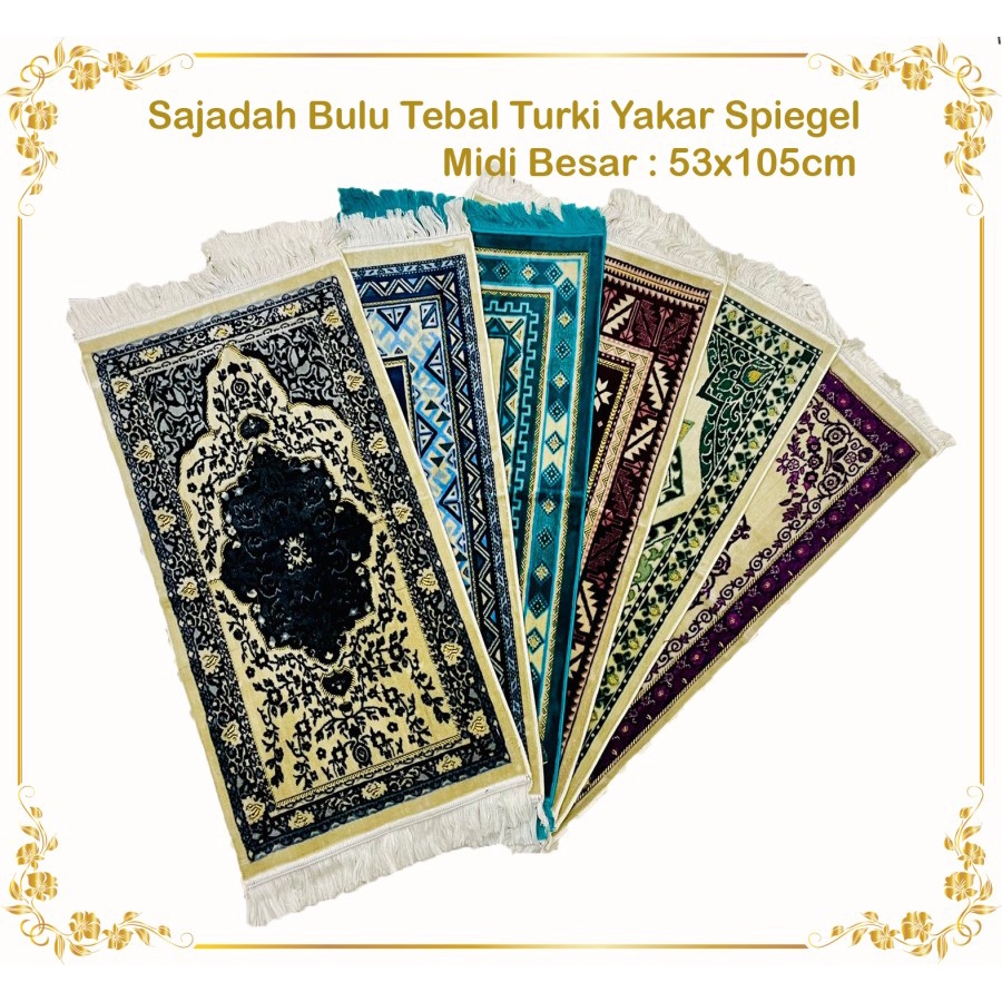 Paket Yakar Sajadah Turkey Tebal Lembut dengan Tasbih Souvenir Kado