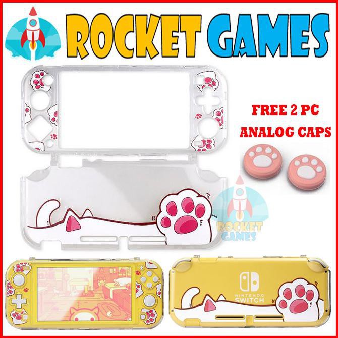 Crystal Protective Case Nintendo Switch Lite Cat Paw
