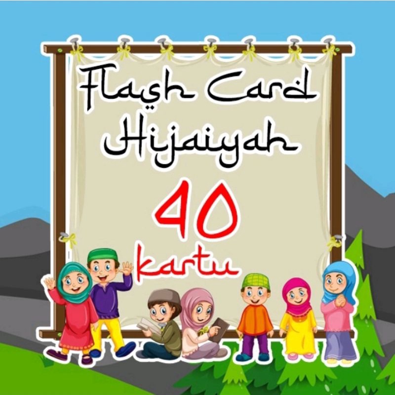 Flash Card Anak Huruf Hijaiyah dan Nama Benda dalam Bahasa Indonesia dan Arab