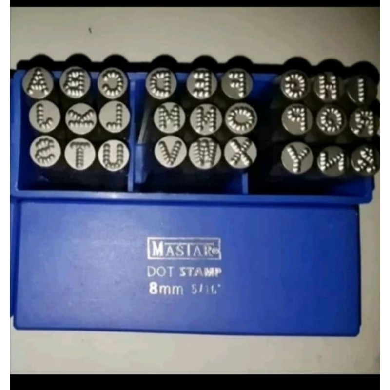 

(ADN) Huruf kotak model bintik 14 mm A-Z letter punch master