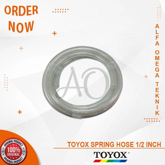 SELANG KAWAT SEPIRAL BENING TOYOSPRING 1/2 INCH TOYOX SPRING HOSE PVC alfaom364 Juara
